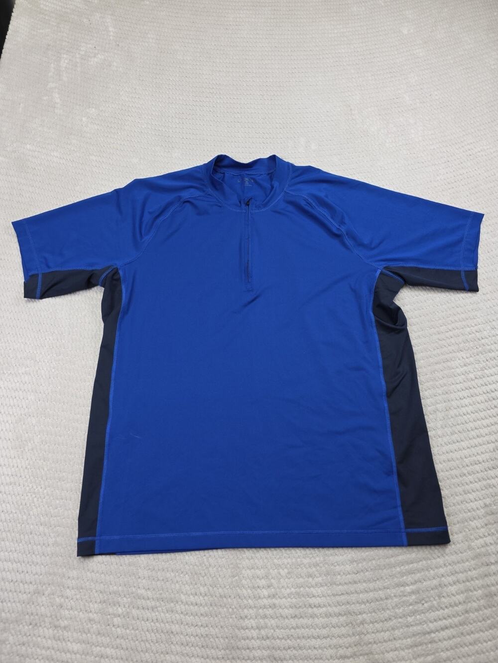 Lands End Shirt Mens XL Fitted Swim Performance Shirt Quarter Zip